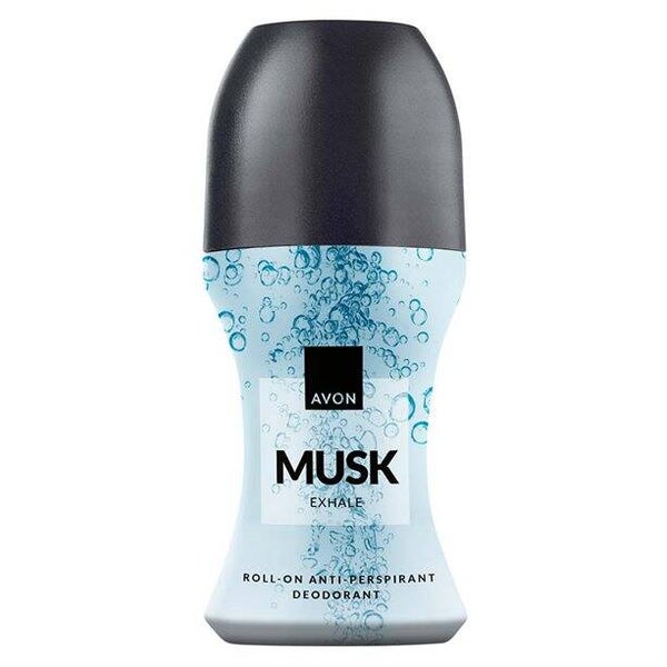 Desodorante Roll-On Avon Musk Exhale – Frescor Limpio y Protección Antitranspirante