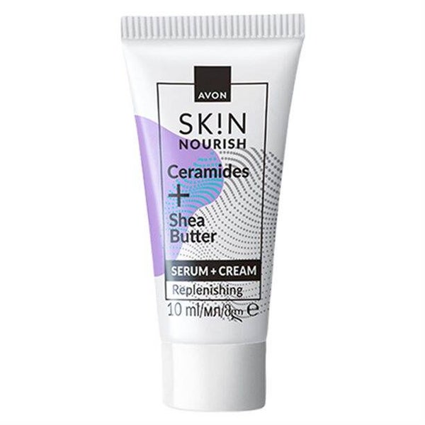 Avon SK!N Nourish Serum + Crema Replenishing con Ceramidas y Manteca de Karité 10 ml
