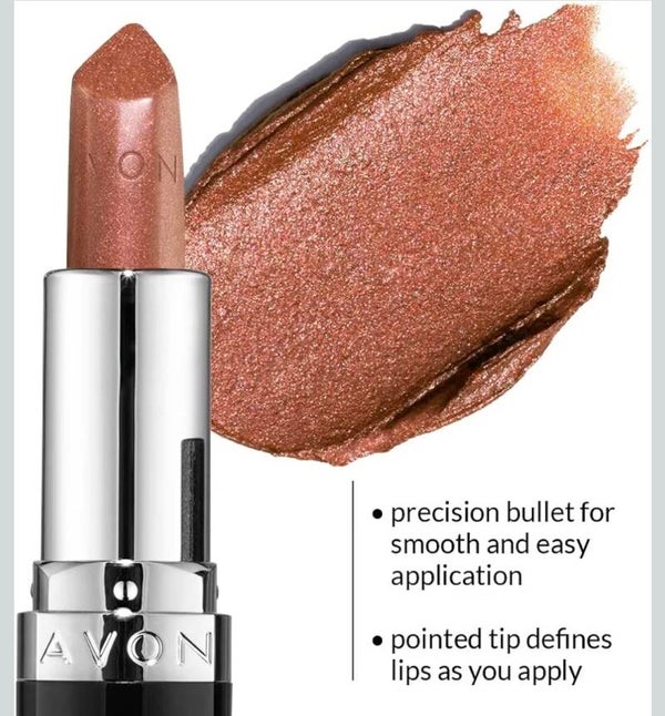 Avon Shimmer Lipstick | Labial Bronce con Brillo Luminoso