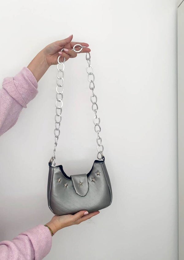 BOLSO MINI PLATA