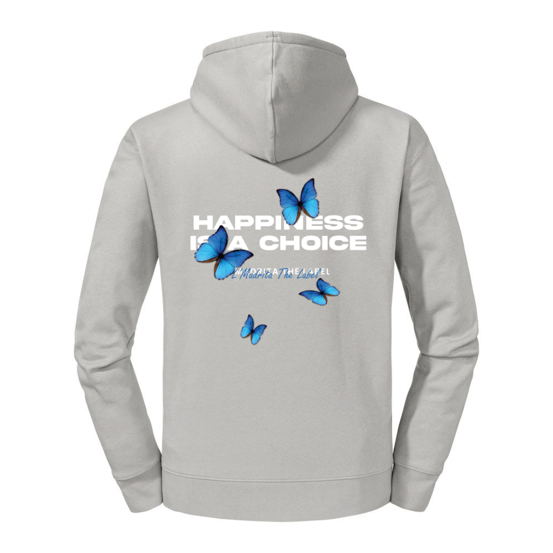 L'Madrita Butterflies Hoodie Grey