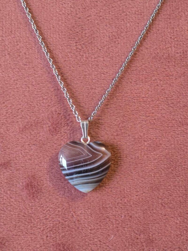 Botswana agaat ketting bedel