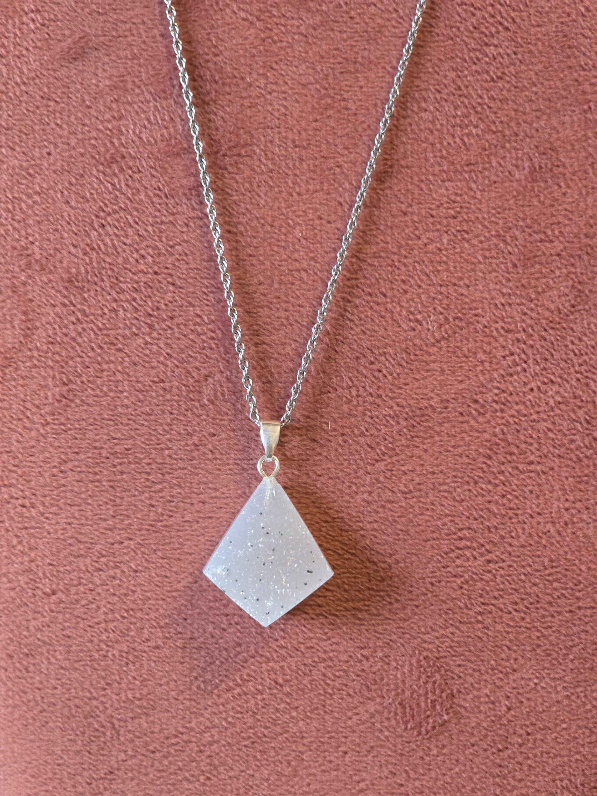 Druzy agaat ketting bedel