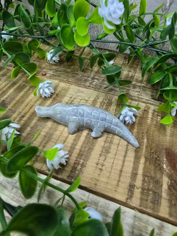 Speksteen krokodil