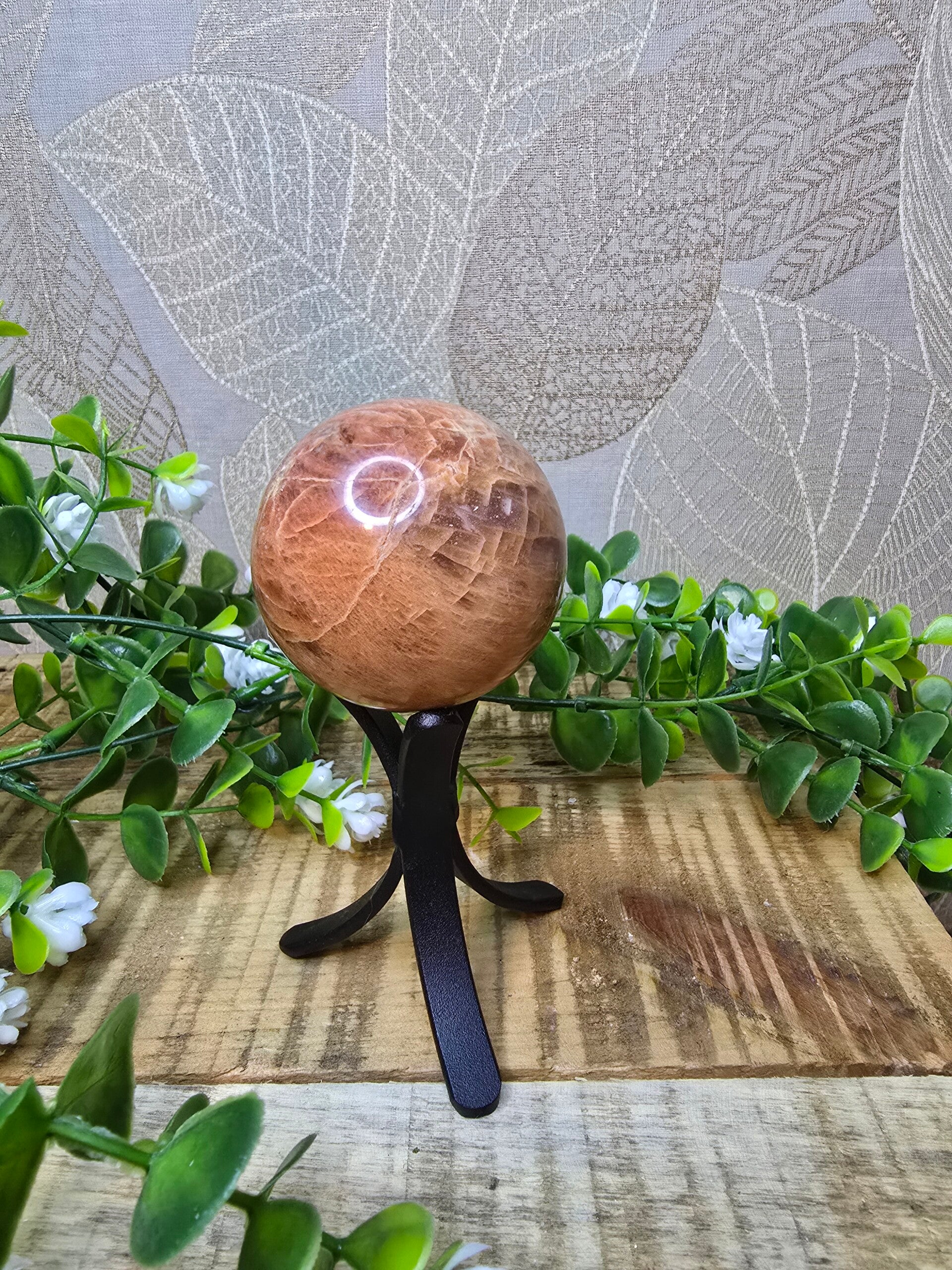 Perzik maansteen bol