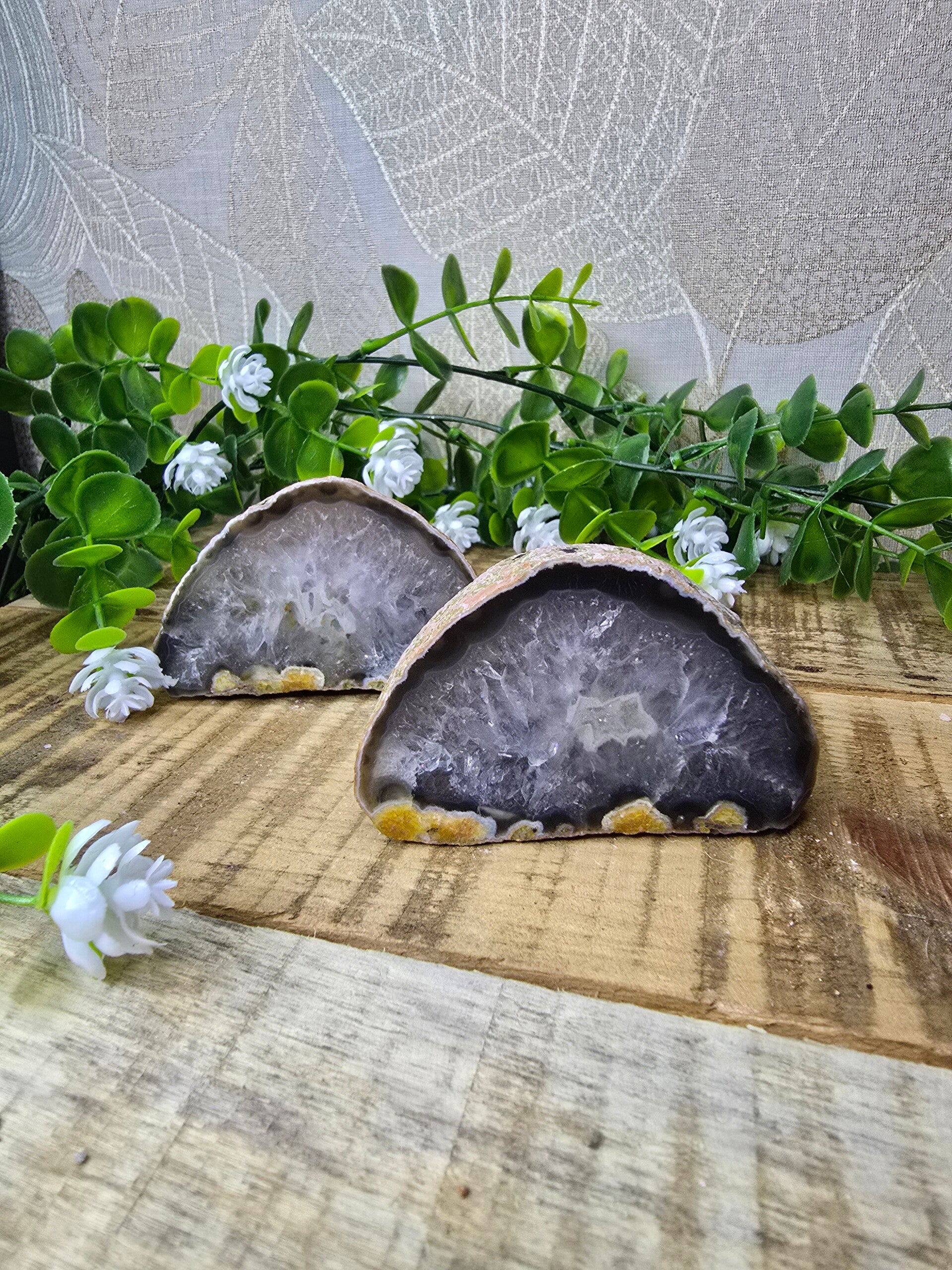 Agaat geode set