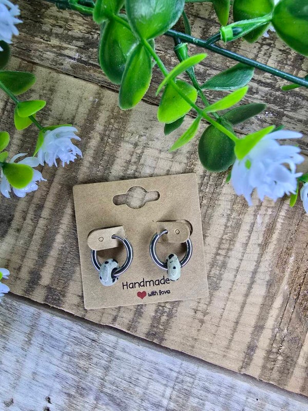 Dalmatier jaspis oorbellen