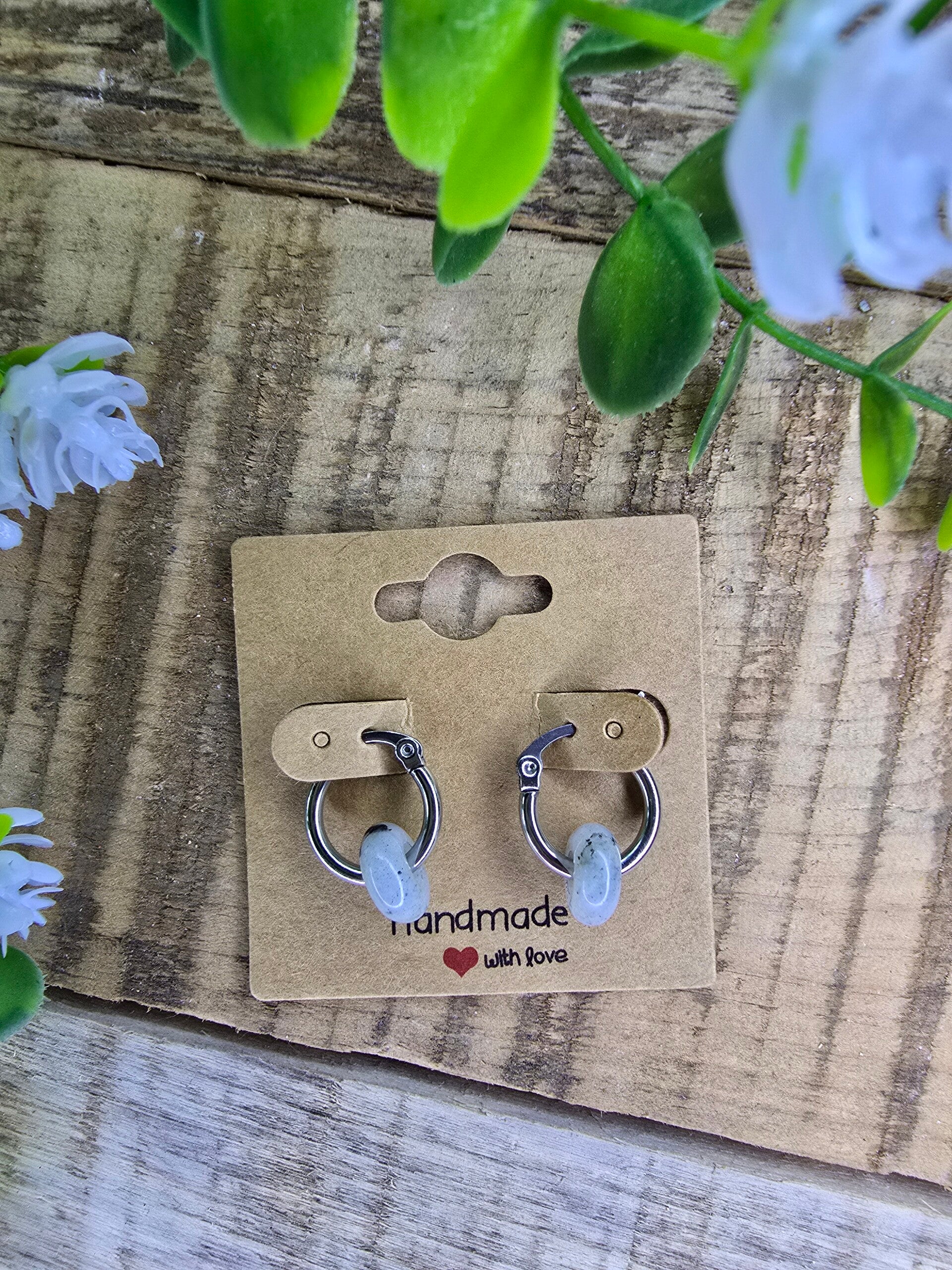 Labradoriet oorbellen