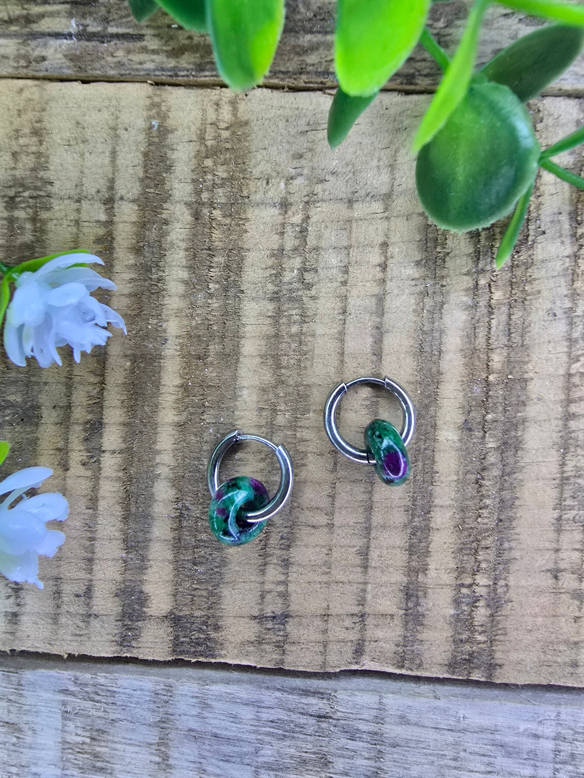 Robijn ziosiet oorbellen