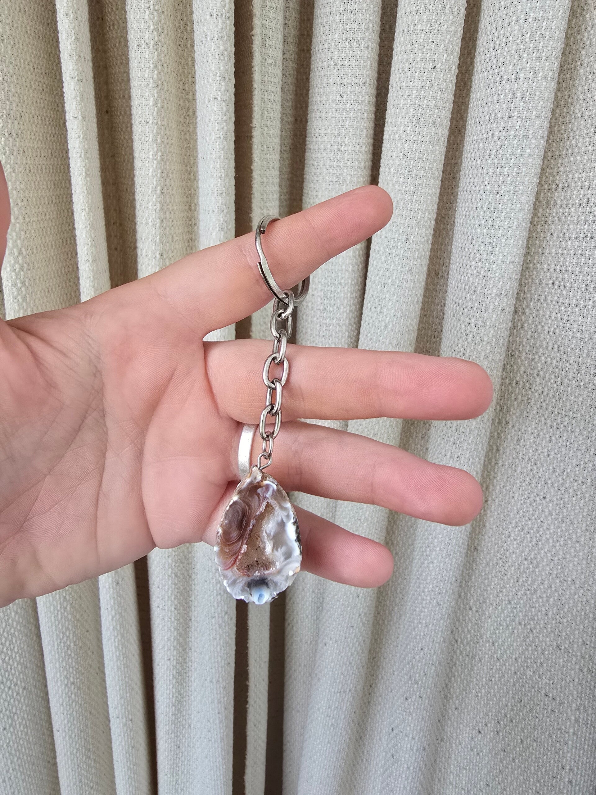 Agaat sleutel hanger