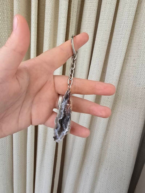 Agaat sleutel hanger