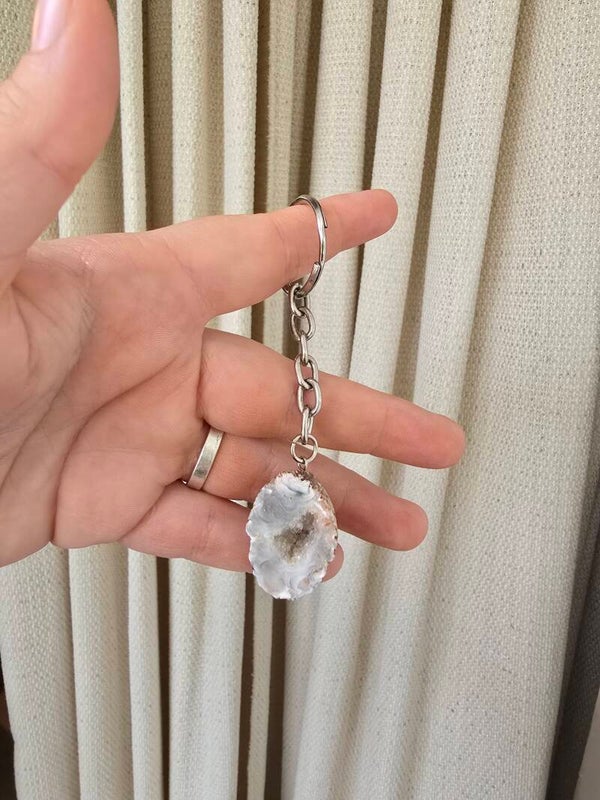 Agaat sleutel hanger