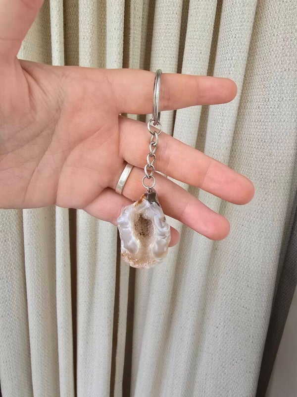 Agaat sleutel hanger