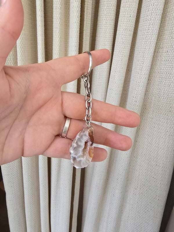 Agaat sleutel hanger