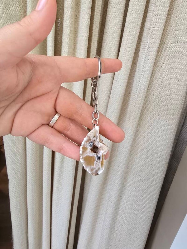 Agaat sleutel hanger
