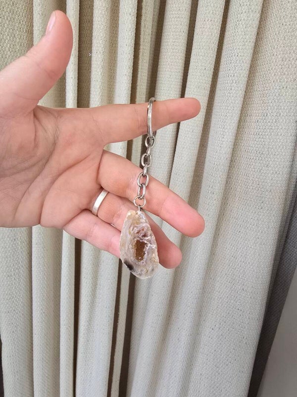 Agaat sleutel hanger