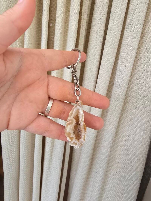 Agaat sleutel hanger