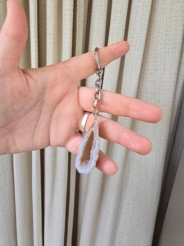 Agaat sleutel hanger