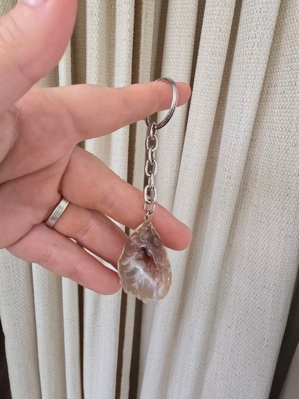 Agaat sleutel hanger