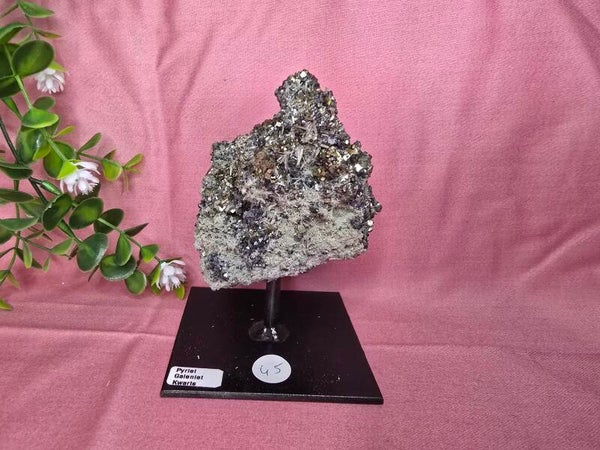 Pyriet galeniet kwarts