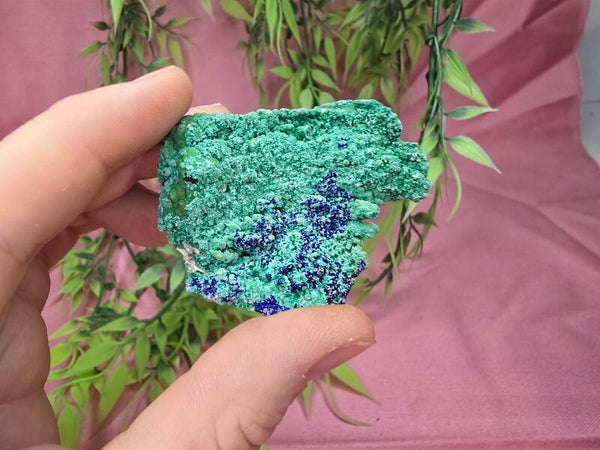 Malachiet met azuriet