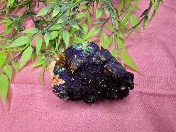 Malachiet met azuriet