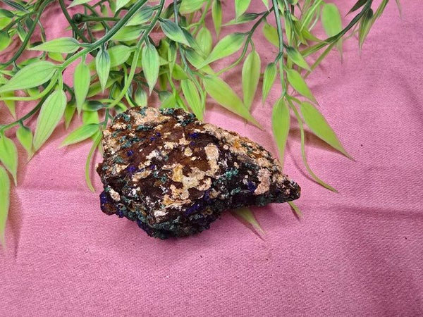 Malachiet met azuriet