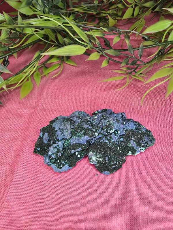 Chrysocolla met malachiet