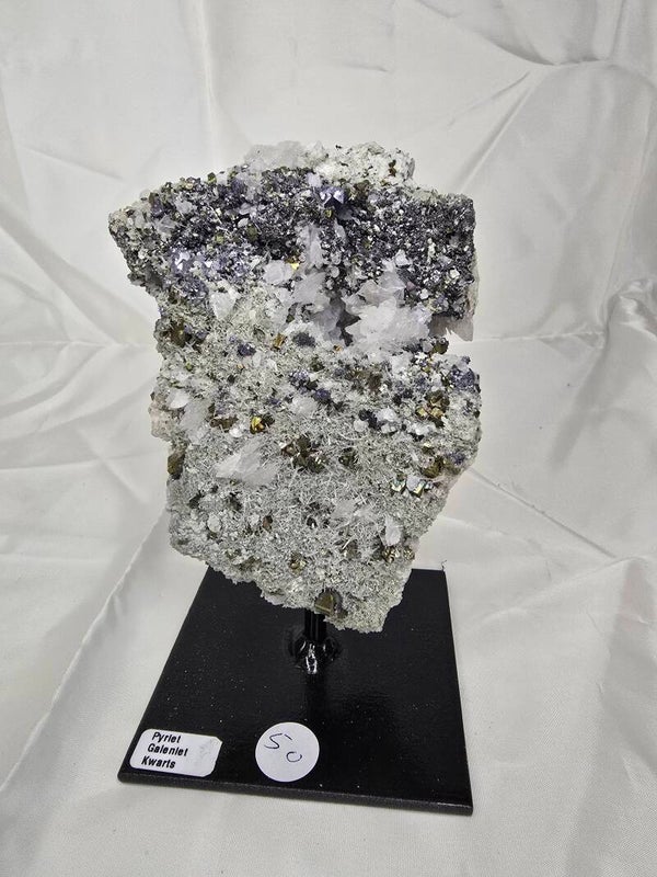 Pyriet kwarts galeniet