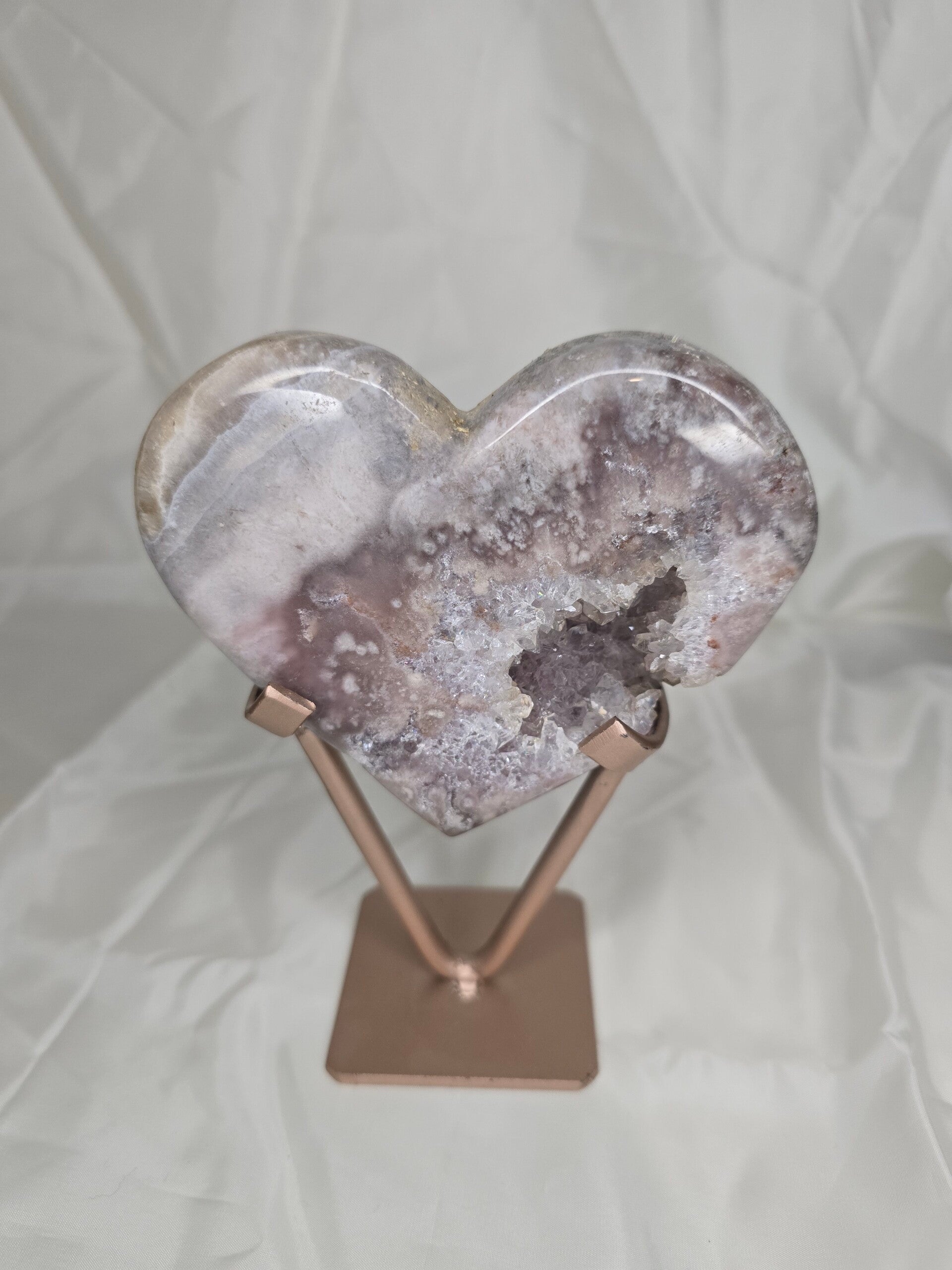 Roze amethist hart