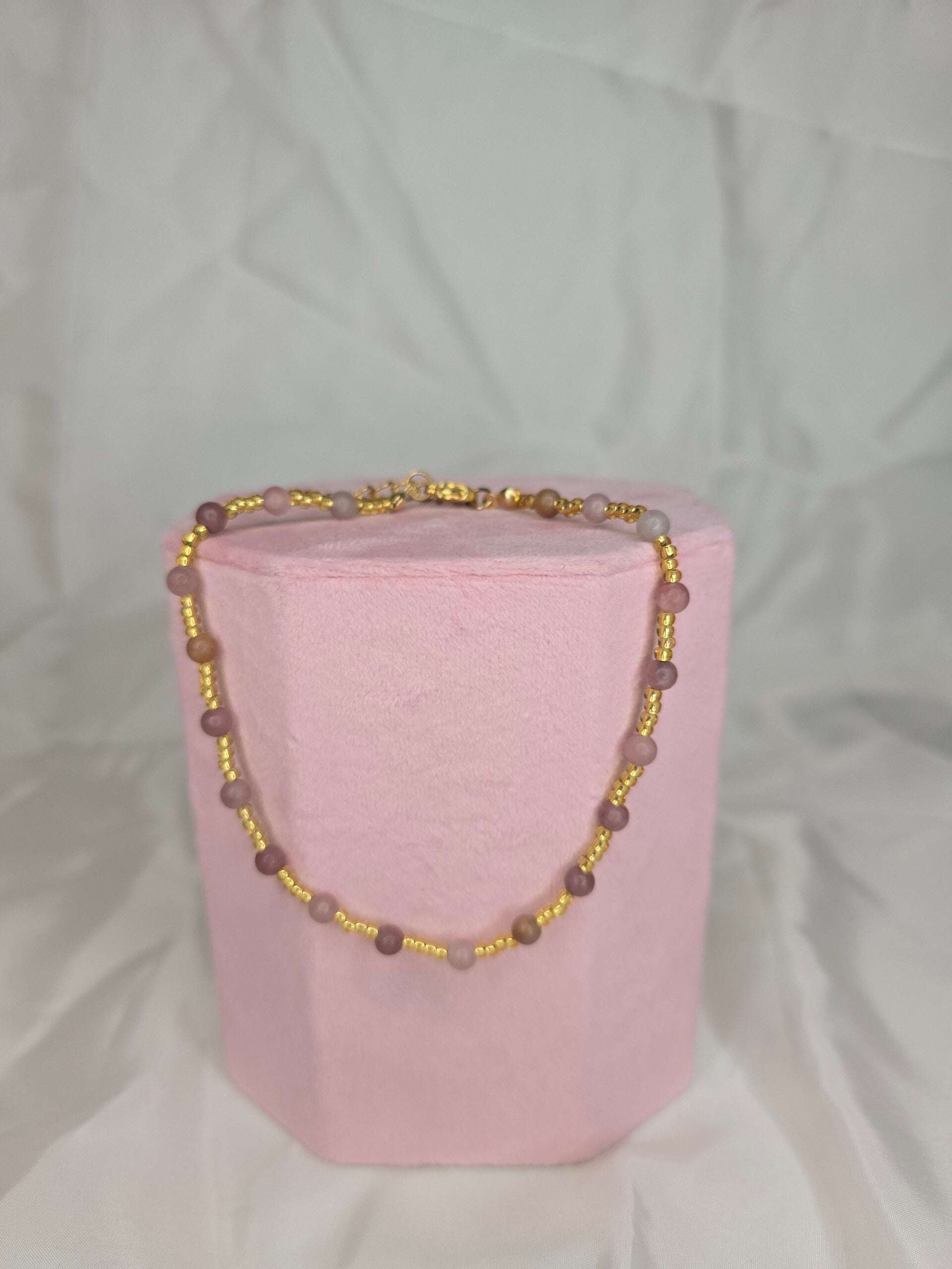 Lavendel kwarts enkel armband