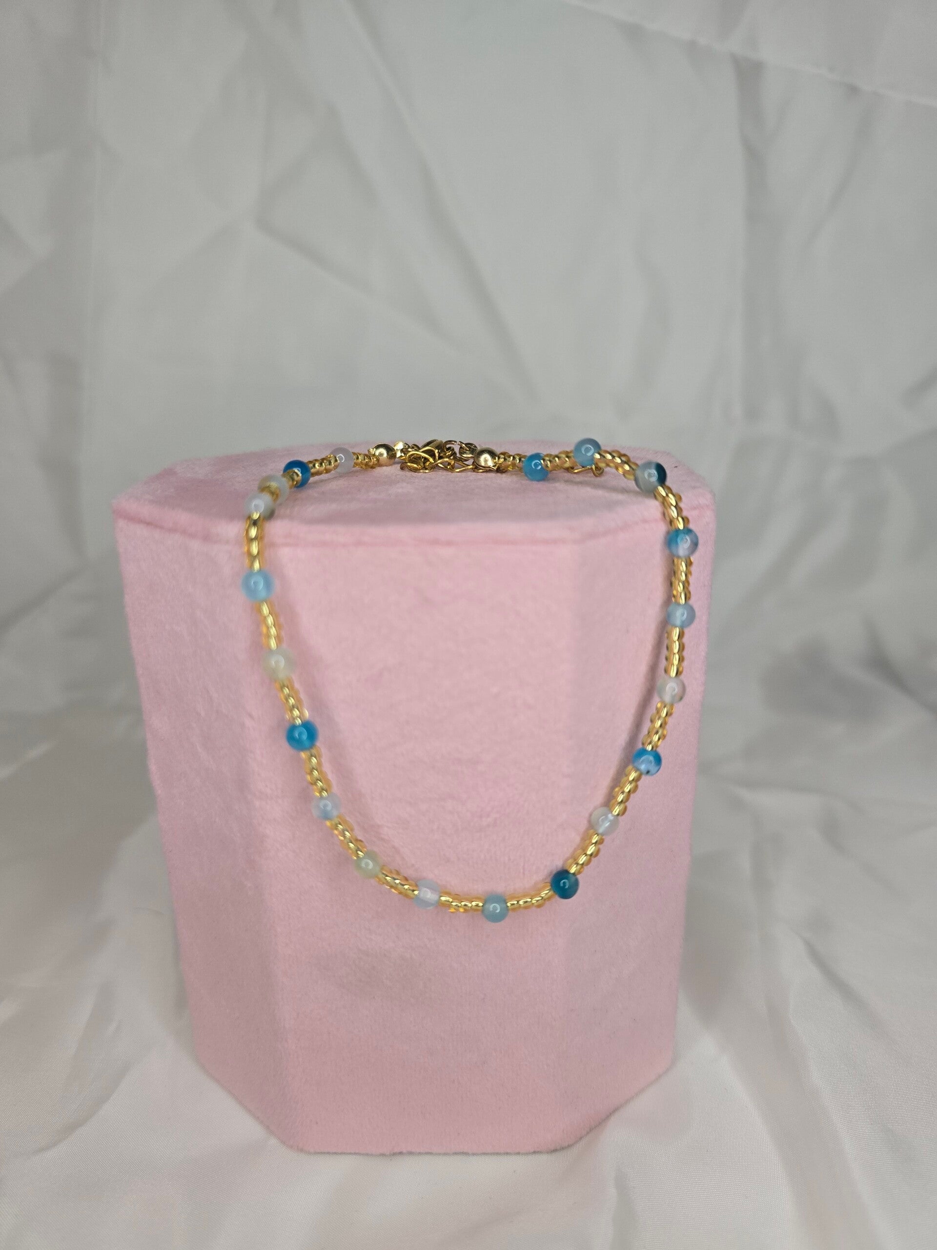 Geverfde agaat enkel armband