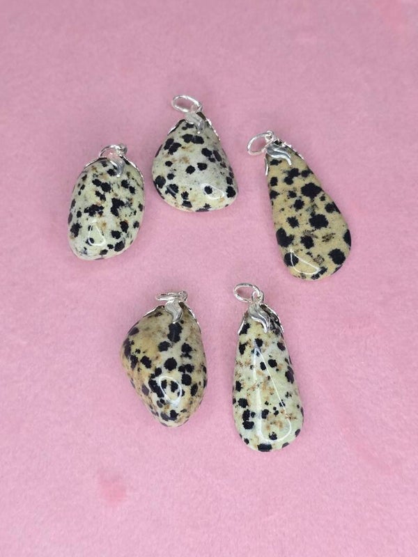Dalmatier jaspis ketting bedel