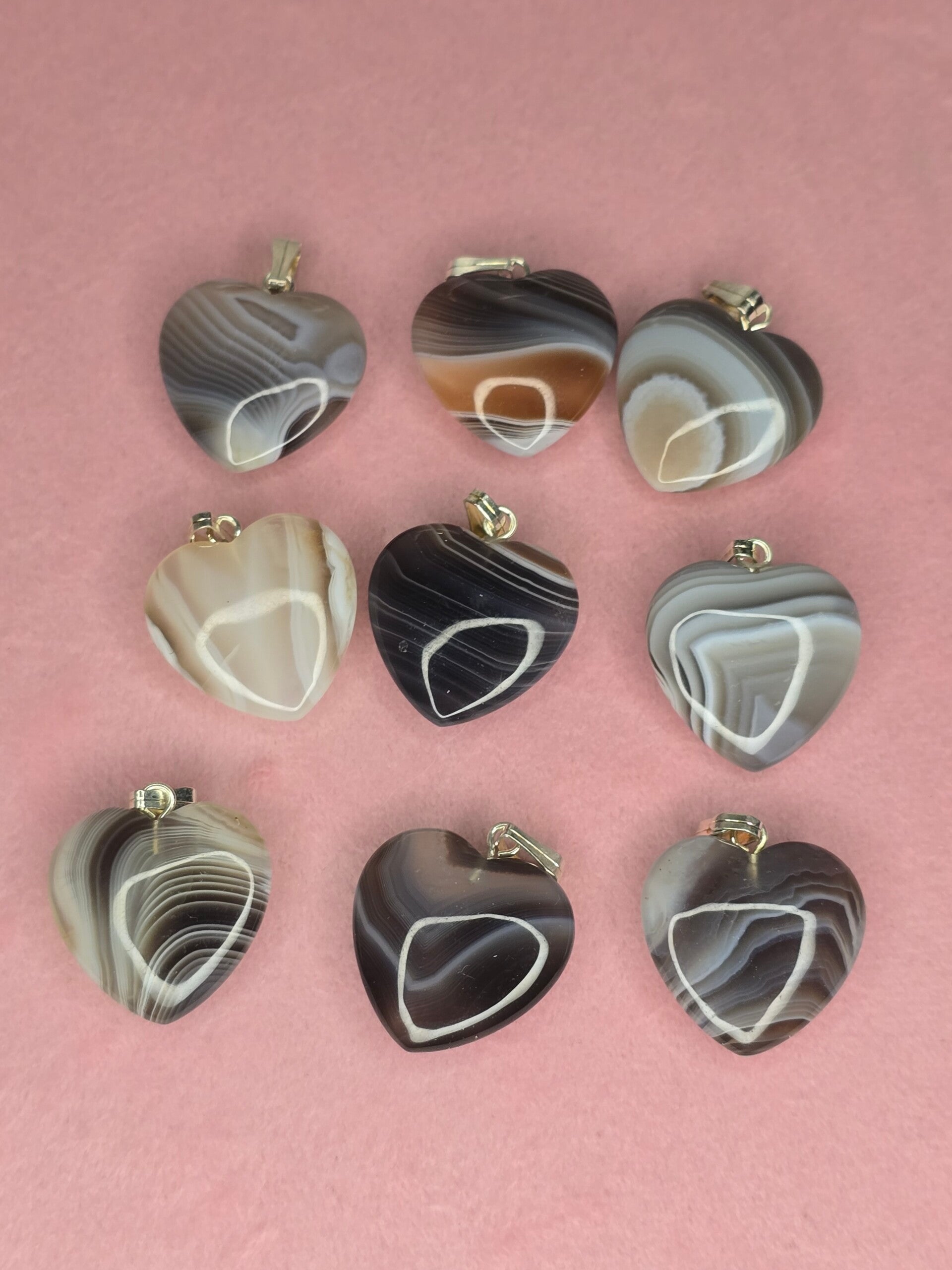 Botswana agaat ketting bedel