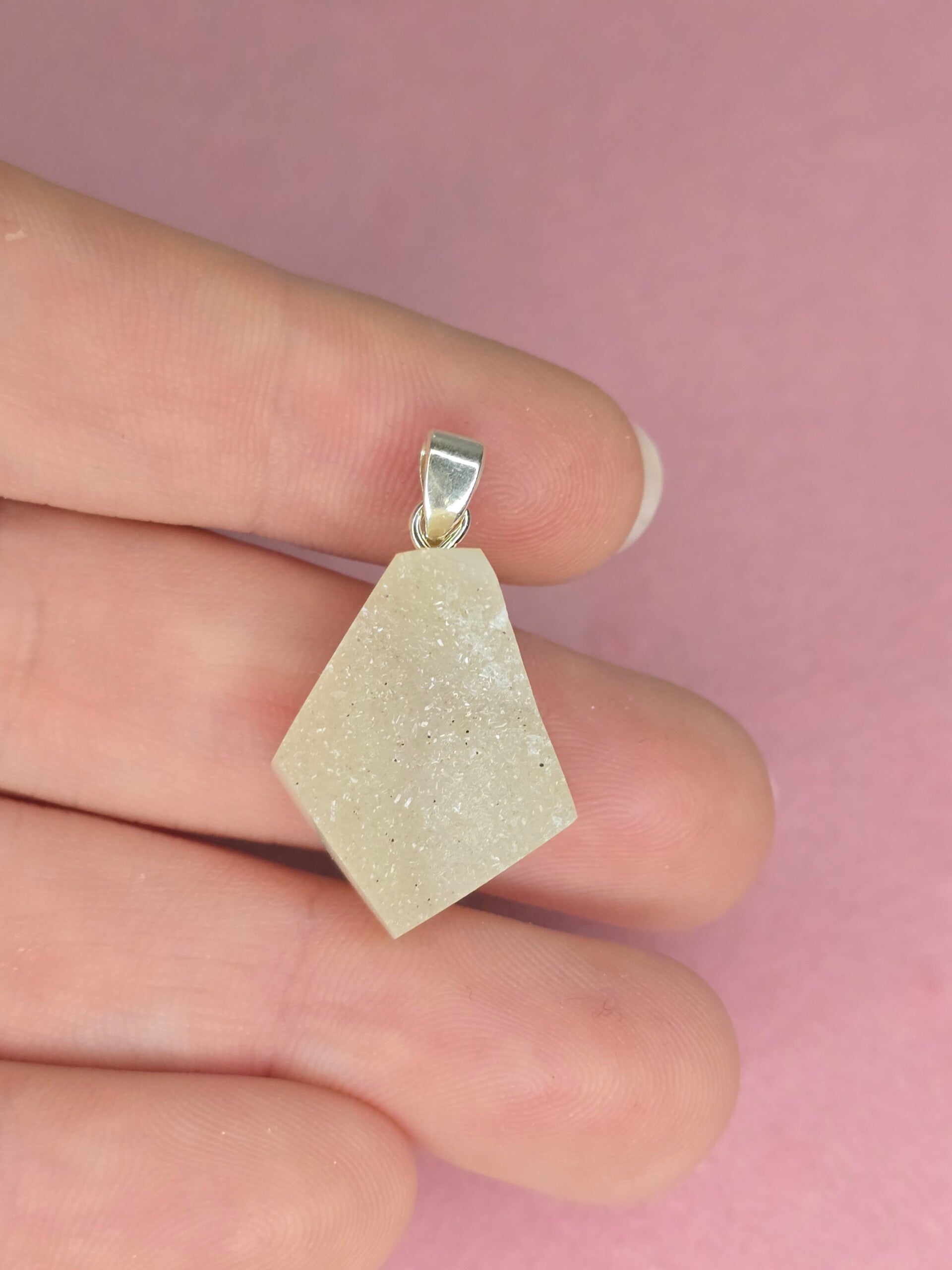 Druzy agaat ketting bedel