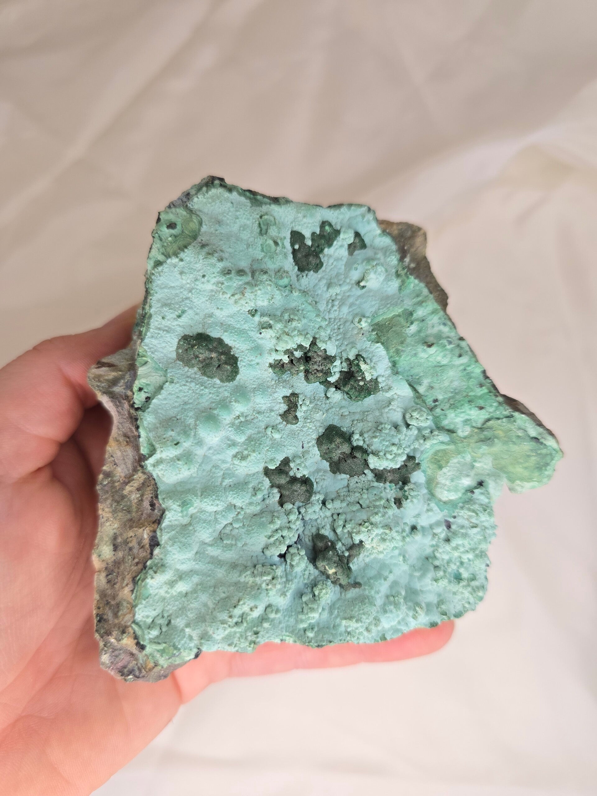 Chrysocolla met malachiet