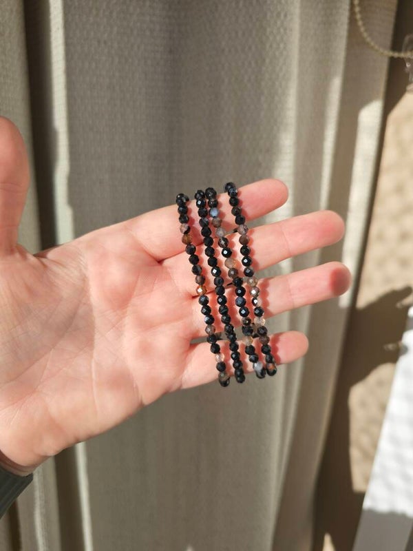 Zwarte agaat armband