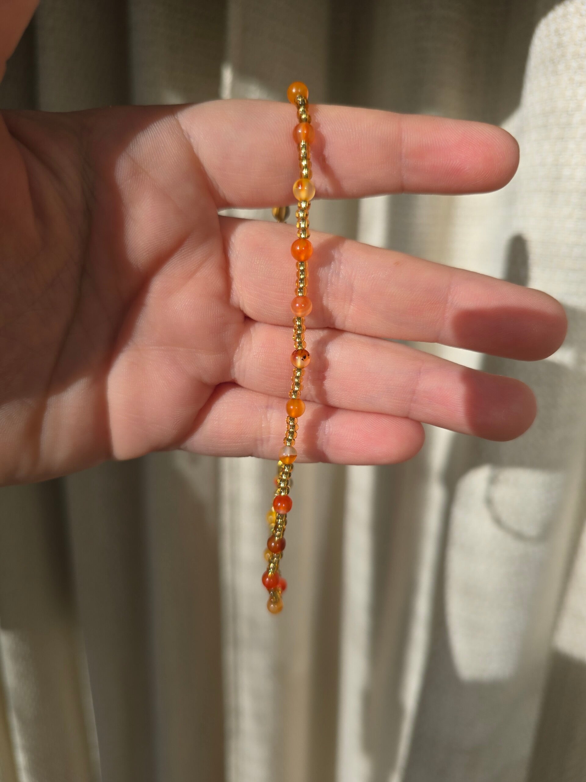 Carneool enkel armband