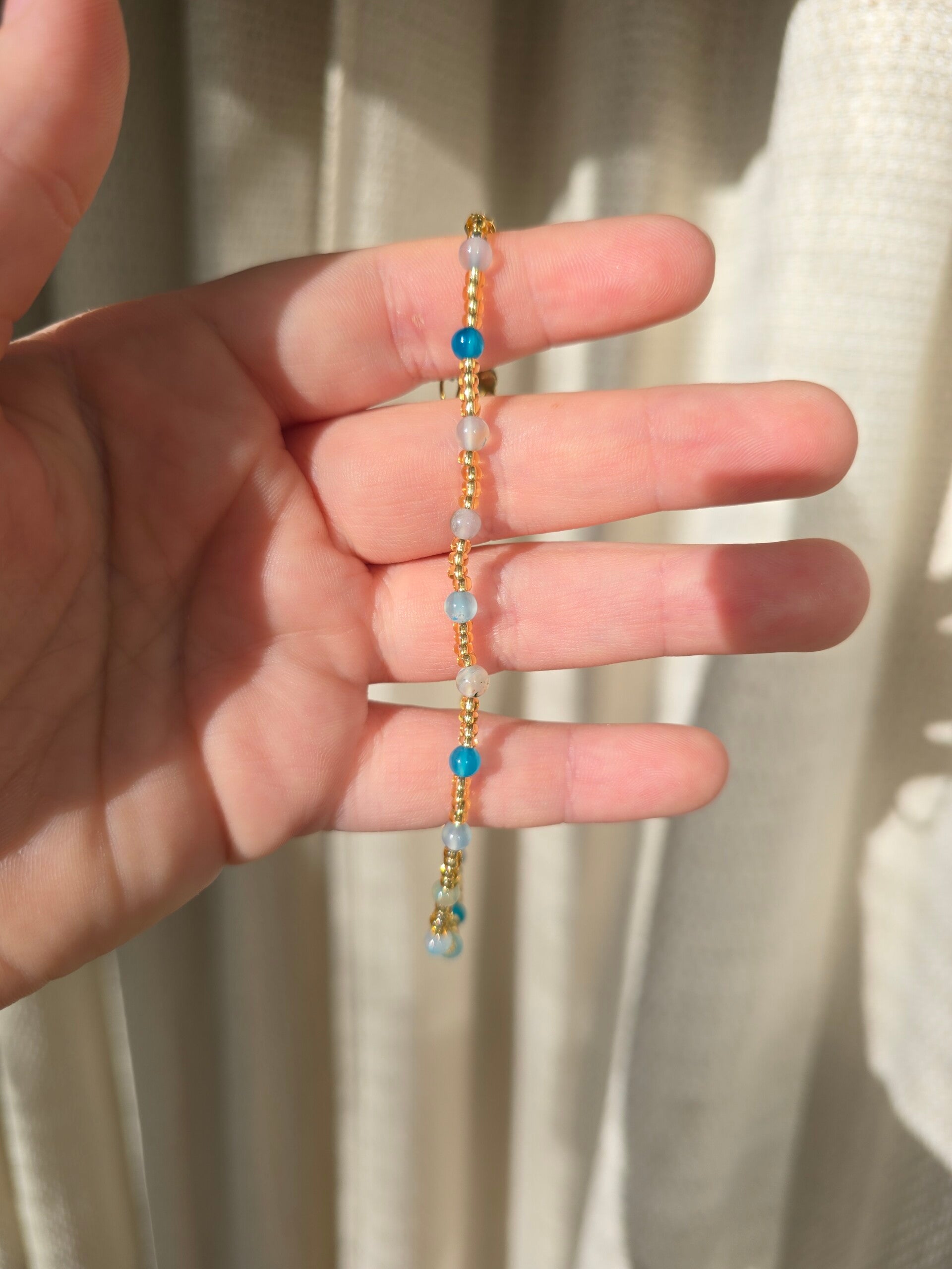 Geverfde agaat enkel armband