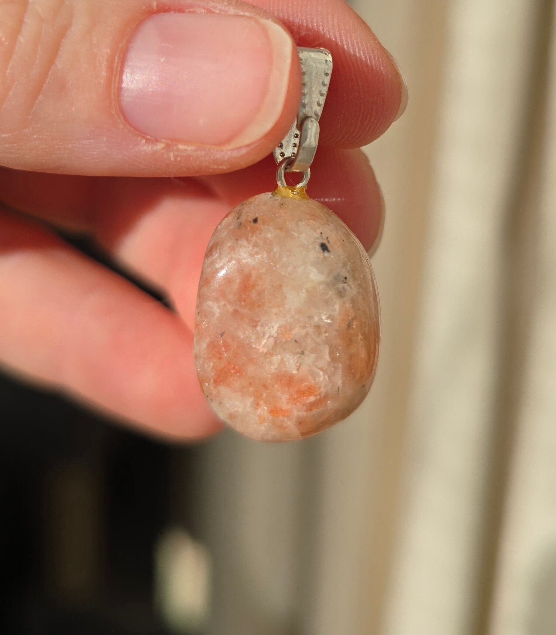 Zonnesteen ketting bedel