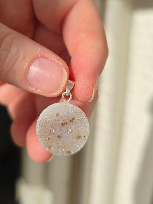 Druzy agaat ketting bedel