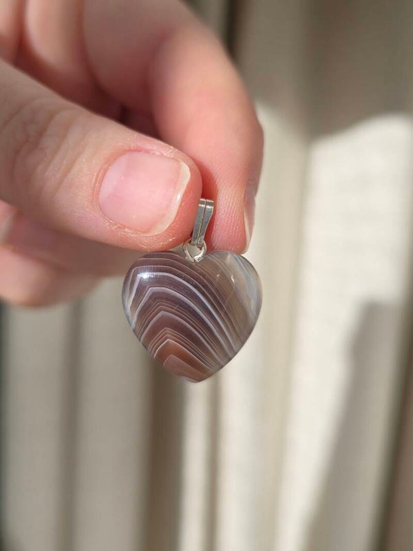 Botswana agaat ketting bedel