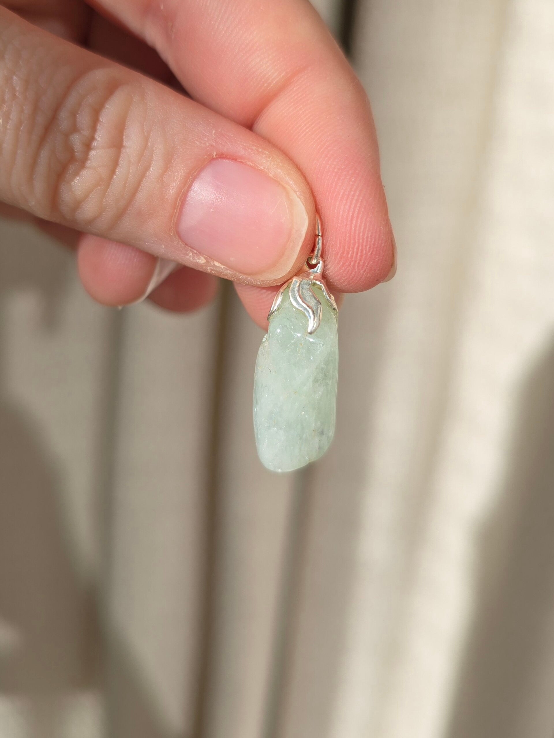 Aquamarijn ketting bedel