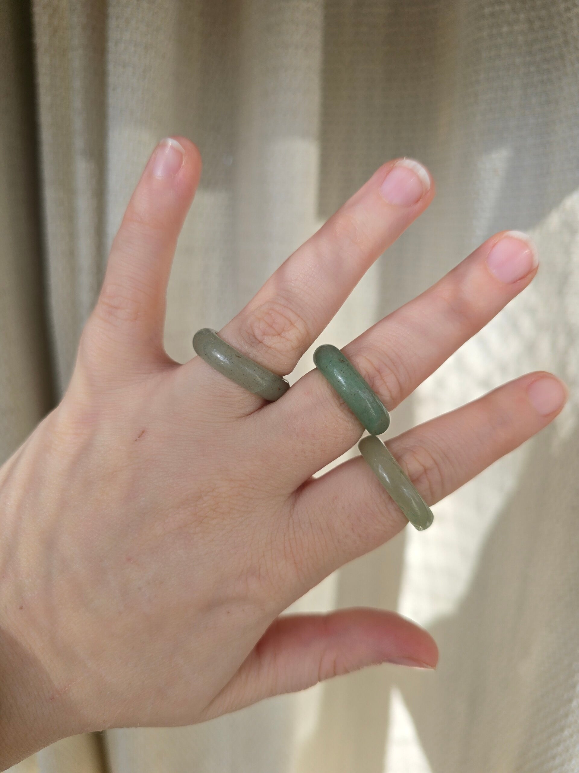 Groene aventurijn ring