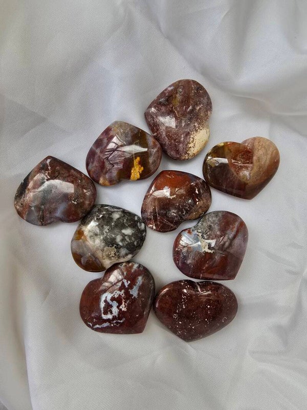 Rode jaspis hartjes