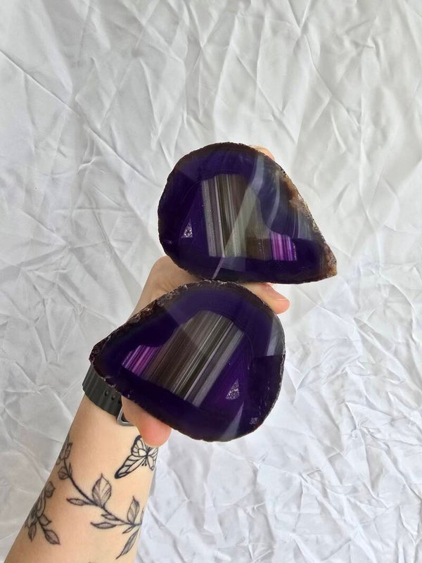 Agaat geode set