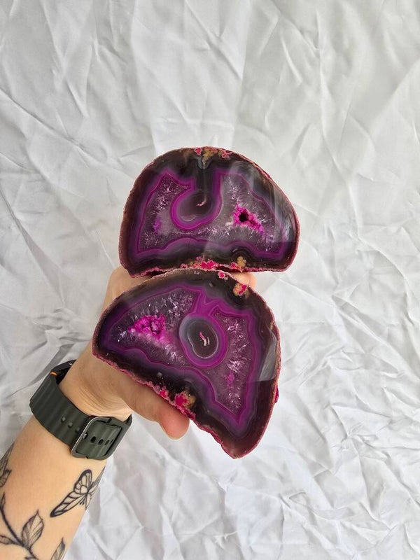 Agaat geode set