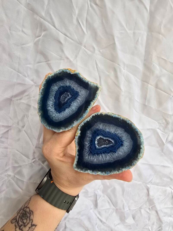 Agaat geode set
