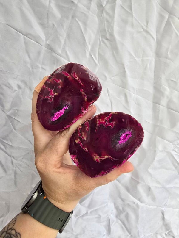 Agaat geode set