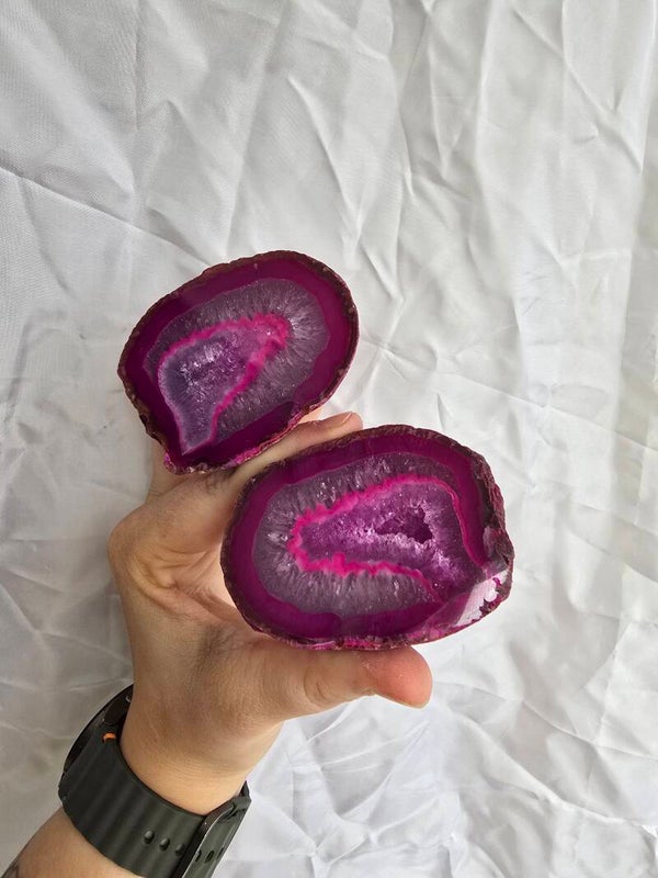 Agaat geode set